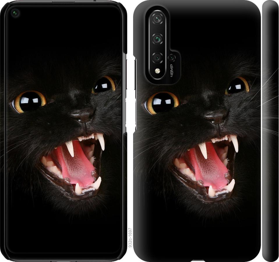 Чехол на Huawei Nova 5T Чёрная кошка