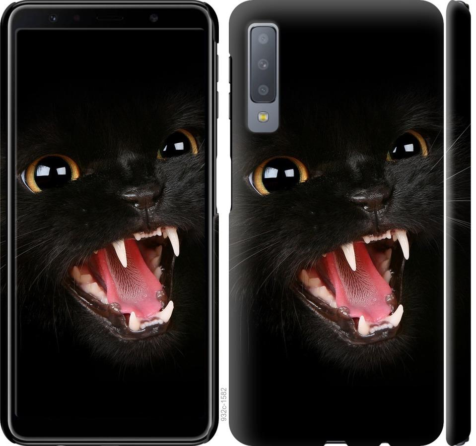 Чехол на Samsung Galaxy A7 (2018) A750F Чёрная кошка