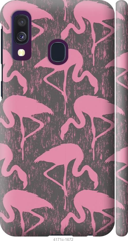 Чехол на Samsung Galaxy A40 2019 A405F Vintage-Flamingos