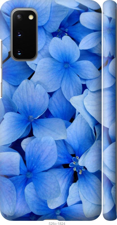 Чехол на Samsung Galaxy S20 Синие цветы