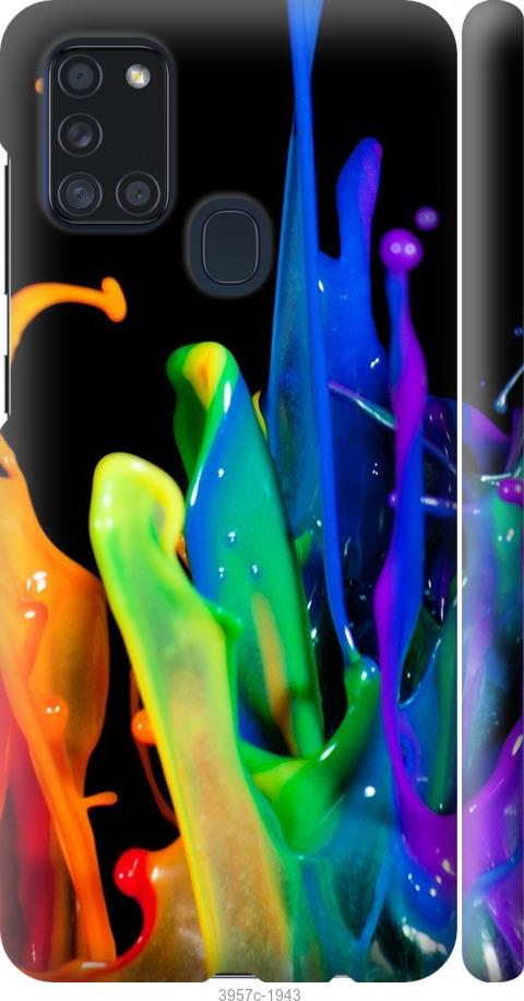 Чехол на Samsung Galaxy A21s A217F брызги краски