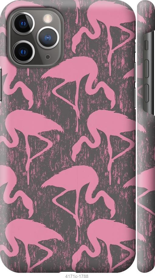 Чехол на iPhone 11 Pro Vintage-Flamingos