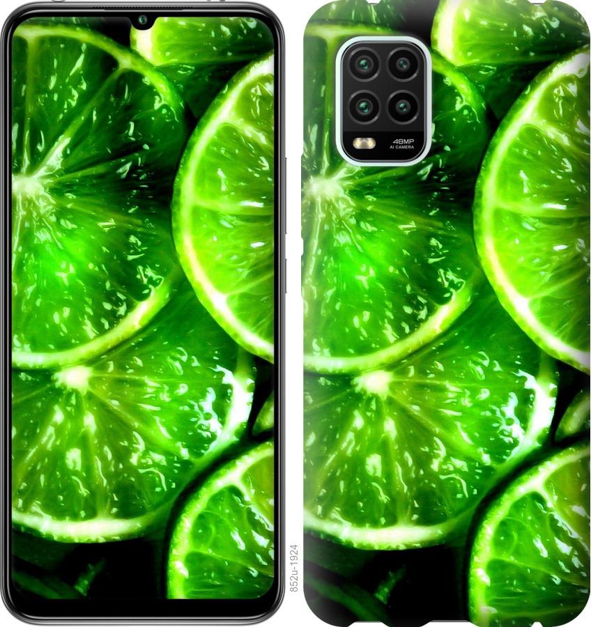 Чехол на Xiaomi Mi 10 Lite Зелёные дольки лимона