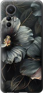 Чехол на Xiaomi 12 Lite Черные цветы