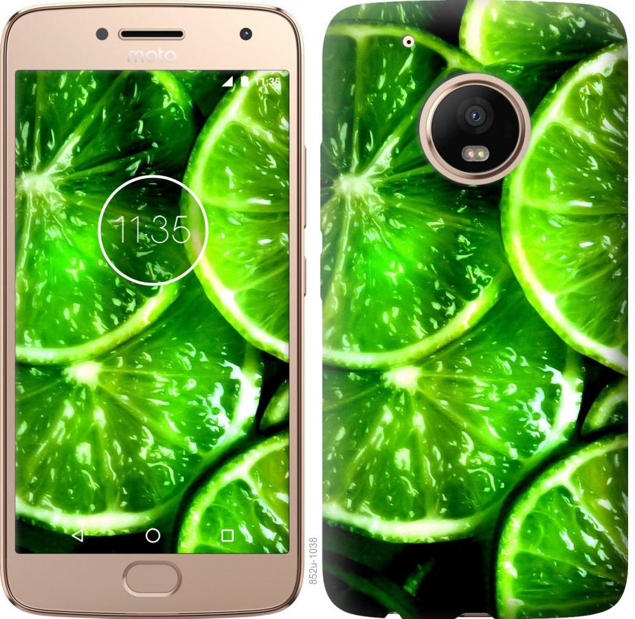Чехол на Motorola Moto G5 PLUS Зелёные дольки лимона