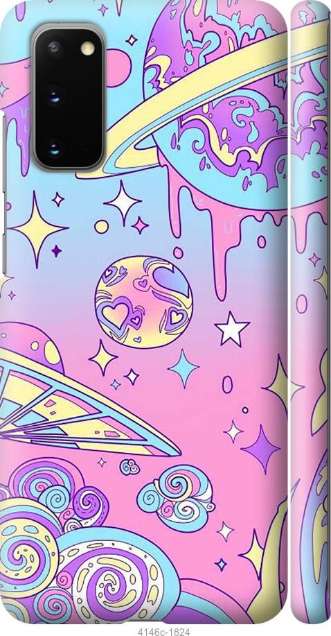 Чехол на Samsung Galaxy S20 Розовая галактика