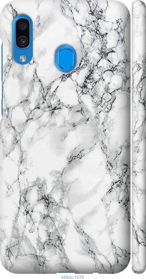 Чехол на Samsung Galaxy A30 2019 A305F Мрамор белый