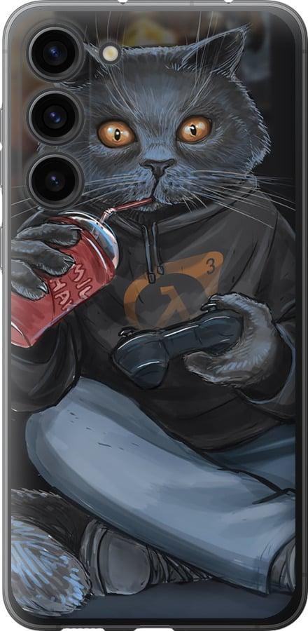 Чехол на Samsung Galaxy S23 Plus gamer cat