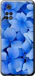 Чехол на Xiaomi Poco M4 Pro Синие цветы