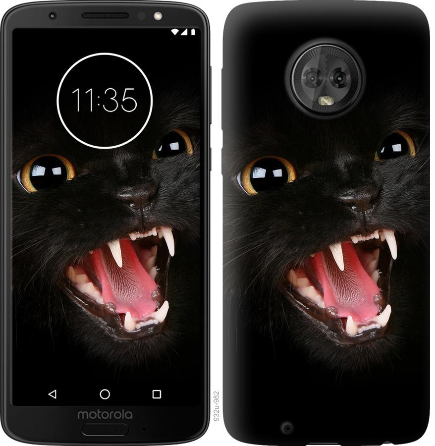 Чехол на Motorola Moto G6 Чёрная кошка