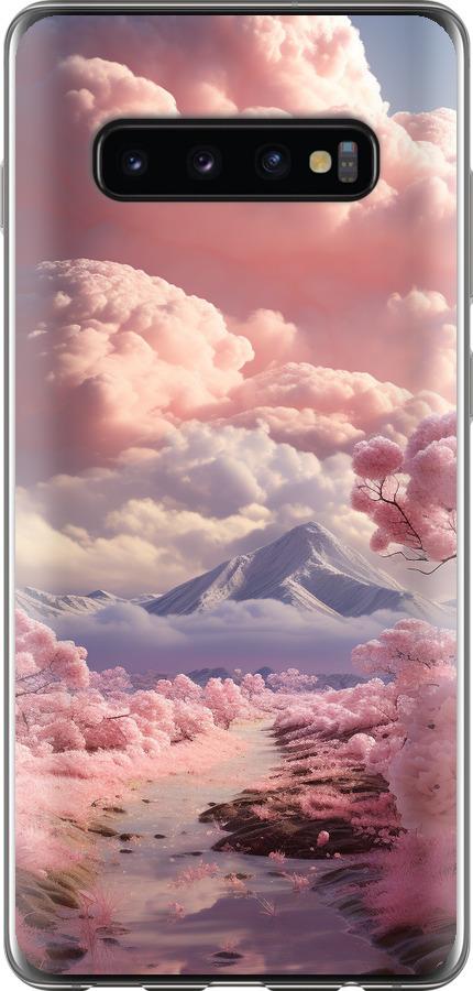 Чехол на Samsung Galaxy S10 Plus Розовые облака