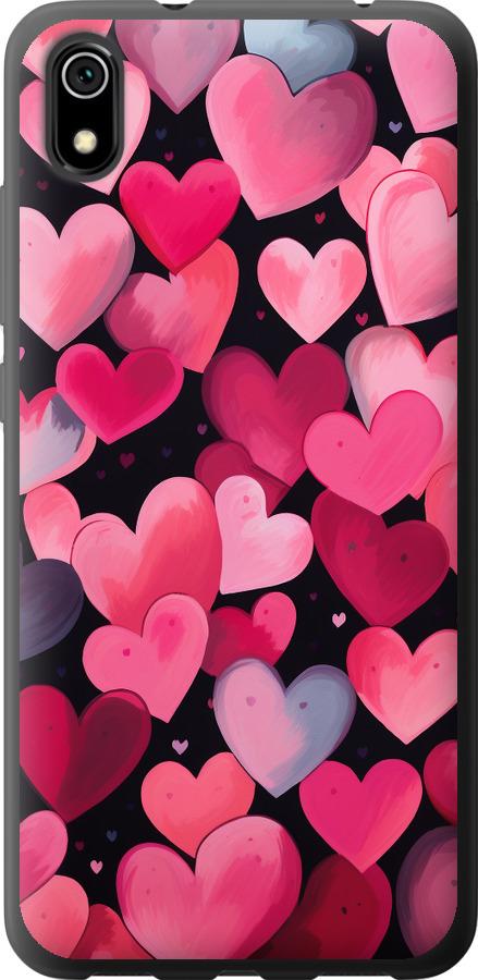 Чехол на Xiaomi Redmi 7A Сердечки 4