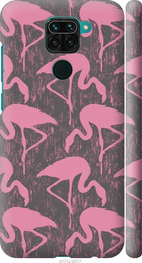 Чехол на Xiaomi Redmi Note 9 Vintage-Flamingos