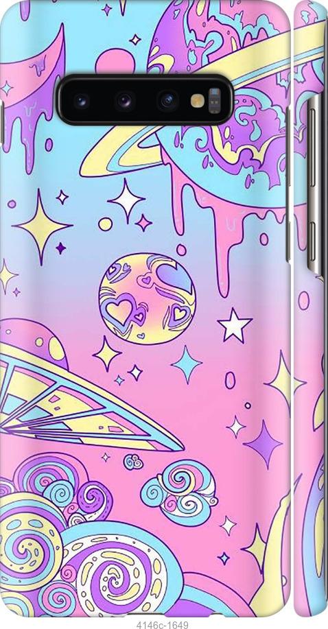 Чехол на Samsung Galaxy S10 Plus Розовая галактика