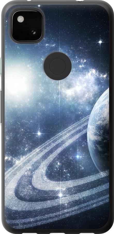 Чехол на Google Pixel 4A Кольца Сатурна