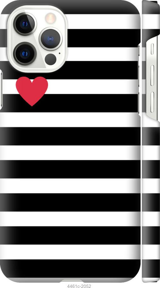 Чехол на iPhone 12 Черно-белые полосы