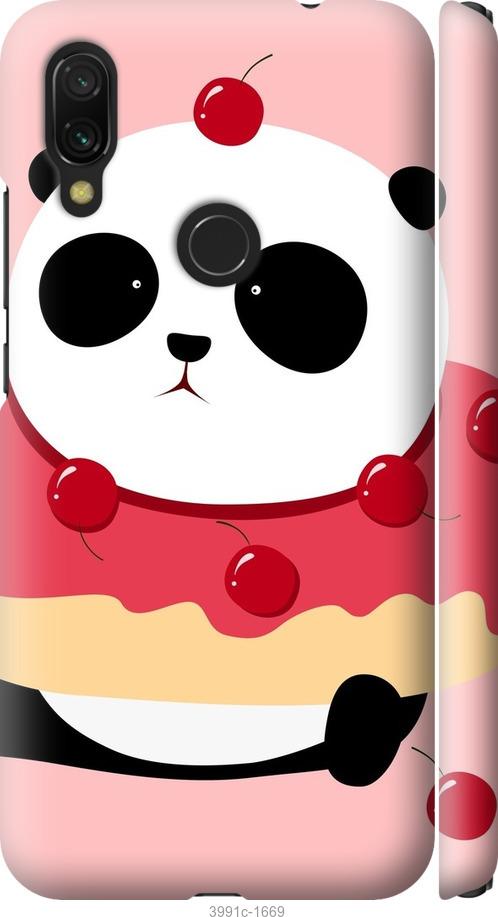 Чехол на Xiaomi Redmi 7 Панда с пончиком