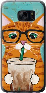 Чехол на Samsung Galaxy S7 G930F Зеленоглазый кот в очках