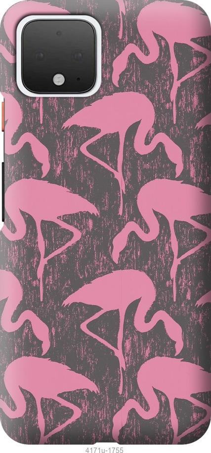 Чехол на Google Pixel 4 Vintage-Flamingos