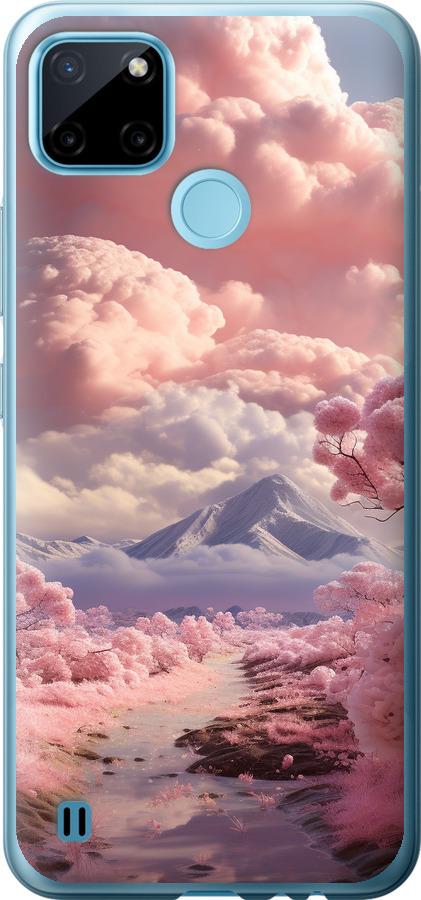 Чехол на Realme C21Y Розовые облака