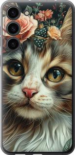 Чехол на Samsung Galaxy S23 Plus Cats and flowers