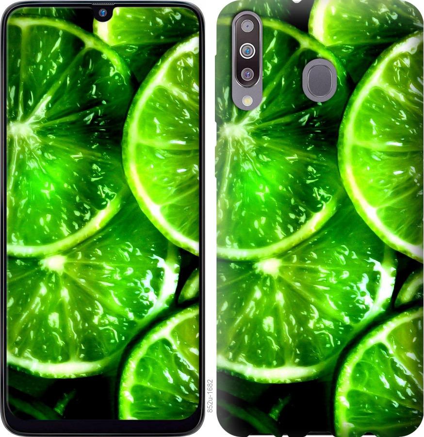 Чехол на Samsung Galaxy M30 Зелёные дольки лимона