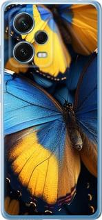 Чехол на Xiaomi Redmi Note 12 Pro+ 5G Желто-голубые бабочки