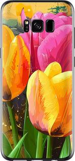 Чехол на Samsung Galaxy S8 Нарисованные тюльпаны