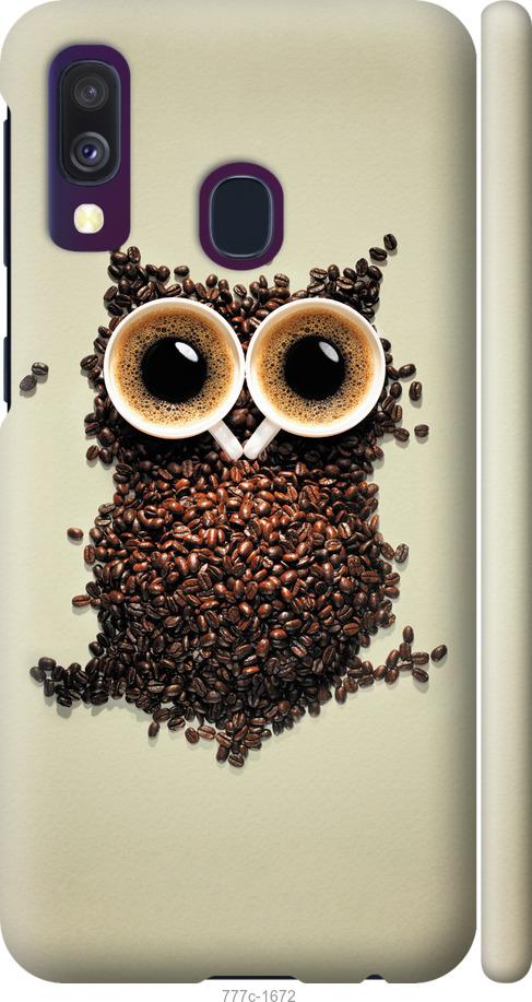 Чехол на Samsung Galaxy A40 2019 A405F Сова из кофе