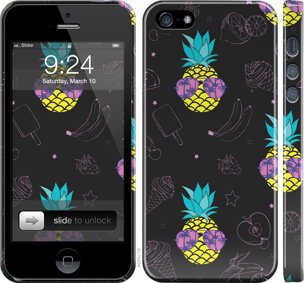 Чехол на iPhone SE Summer ananas