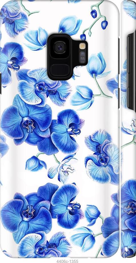 Чехол на Samsung Galaxy S9 Голубые орхидеи
