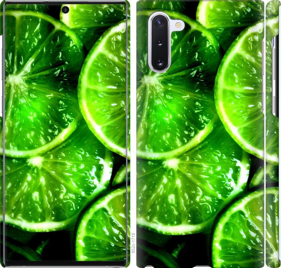 Чехол на Samsung Galaxy Note 10 Зелёные дольки лимона