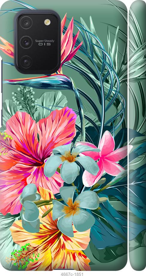 Чехол на Samsung Galaxy S10 Lite 2020 Тропические цветы v1