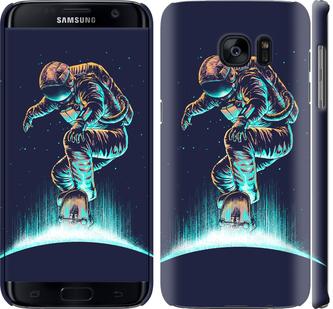 Чехол на Samsung Galaxy S7 Edge G935F Космонавт на скейтборде