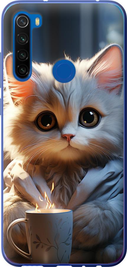 Чехол на Xiaomi Redmi Note 8T White cat