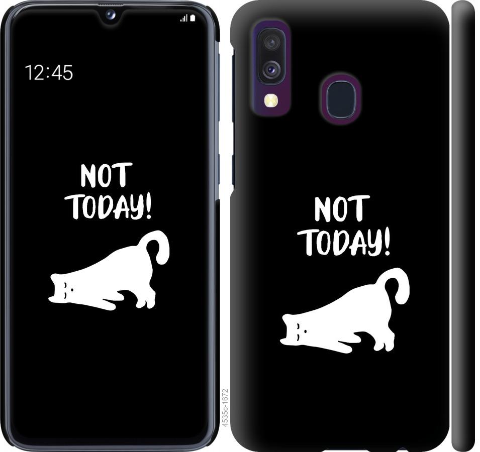 Чехол на Samsung Galaxy A40 2019 A405F Уставший кот