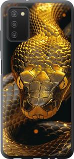 Чехол на Samsung Galaxy A03s A037F Golden snake