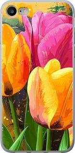 Чехол на iPhone 7 Нарисованные тюльпаны