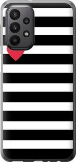 Чехол на Samsung Galaxy A23 A235F Черно-белые полосы