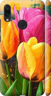 Чехол на Xiaomi Redmi Note 7 Нарисованные тюльпаны