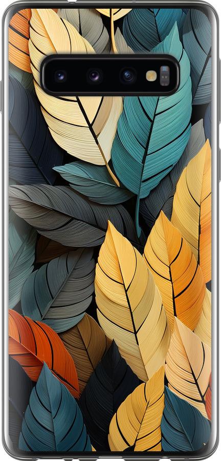 Чехол на Samsung Galaxy S10 Кольорове листя