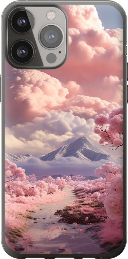 Чехол на iPhone 13 Pro Max Розовые облака