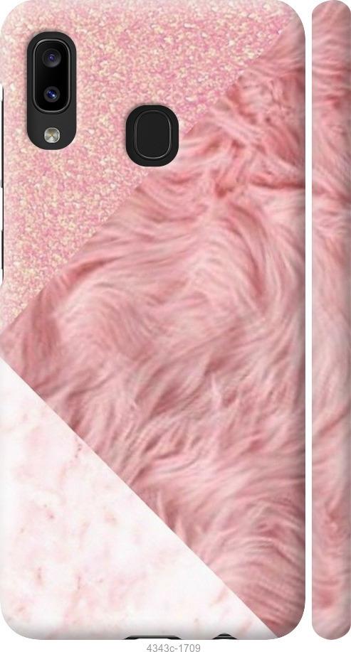 Чехол на Samsung Galaxy A20e A202F Розовые текстуры