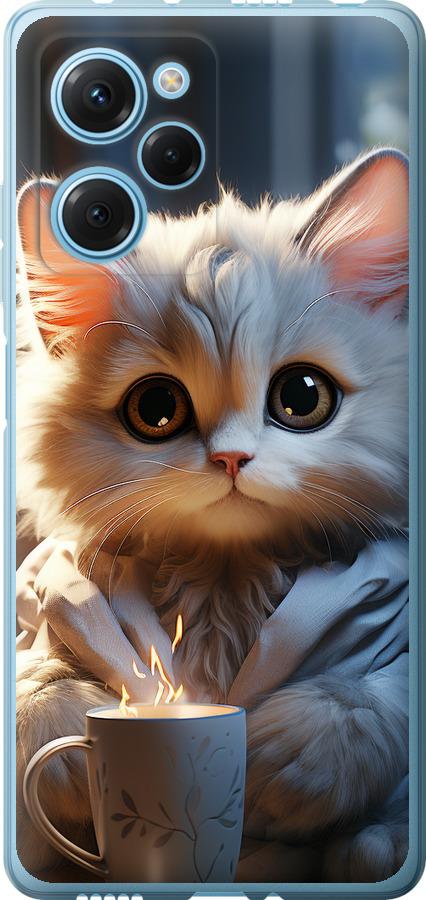 Чехол на Xiaomi Poco X5 Pro 5G White cat