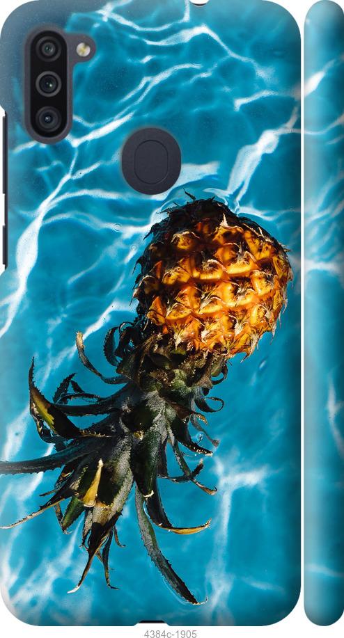 Чехол на Samsung Galaxy M11 M115F Ананас на воде