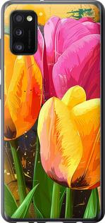 Чехол на Samsung Galaxy A41 A415F Нарисованные тюльпаны