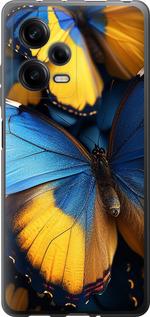 Чехол на Xiaomi Redmi Note 12 Pro 5G Желто-голубые бабочки