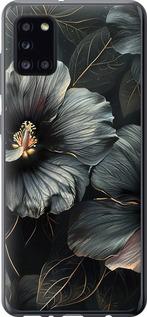 Чехол на Samsung Galaxy A31 A315F Черные цветы
