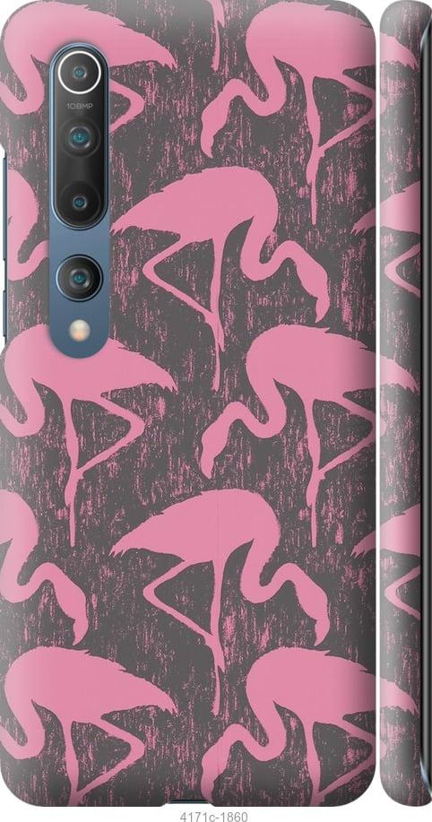 Чехол на Xiaomi Mi 10 Vintage-Flamingos