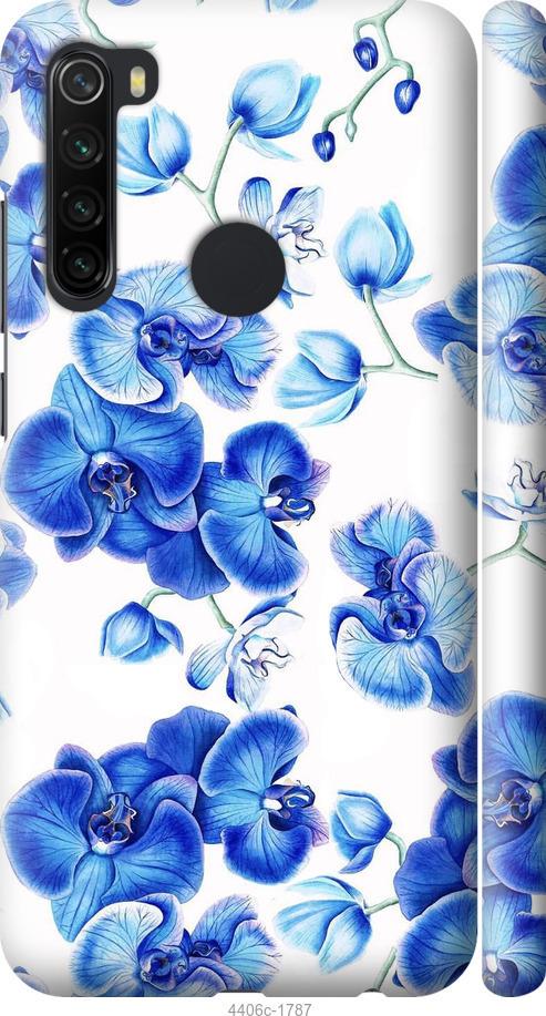 Чехол на Xiaomi Redmi Note 8 Голубые орхидеи